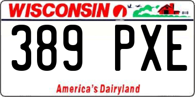 WI license plate 389PXE