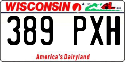 WI license plate 389PXH
