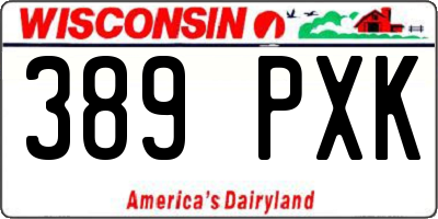 WI license plate 389PXK
