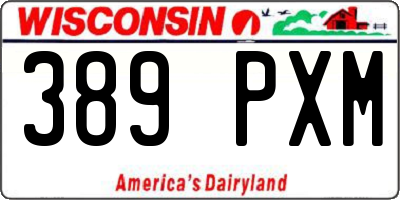 WI license plate 389PXM
