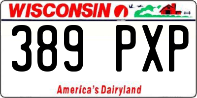 WI license plate 389PXP