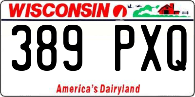 WI license plate 389PXQ