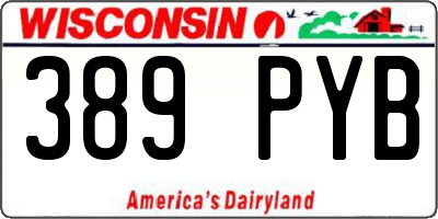 WI license plate 389PYB