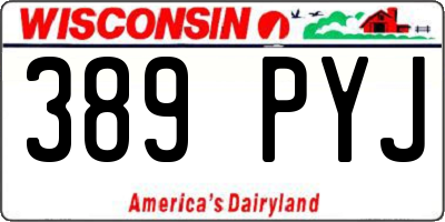 WI license plate 389PYJ