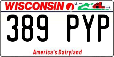 WI license plate 389PYP