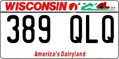 WI license plate 389QLQ