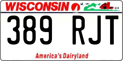 WI license plate 389RJT