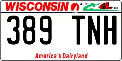 WI license plate 389TNH