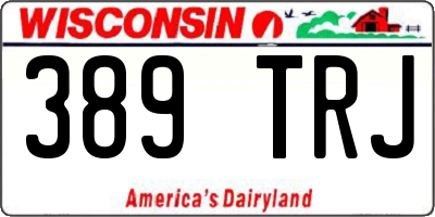 WI license plate 389TRJ