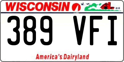 WI license plate 389VFI