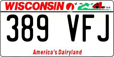 WI license plate 389VFJ