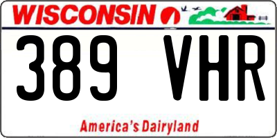 WI license plate 389VHR