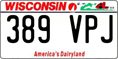 WI license plate 389VPJ