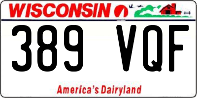 WI license plate 389VQF