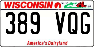 WI license plate 389VQG