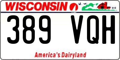 WI license plate 389VQH
