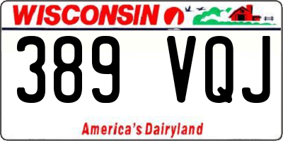 WI license plate 389VQJ
