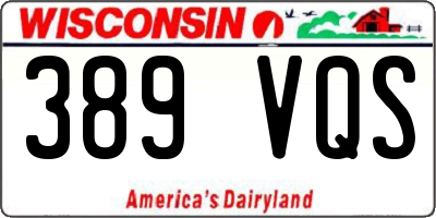 WI license plate 389VQS