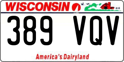 WI license plate 389VQV