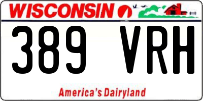 WI license plate 389VRH
