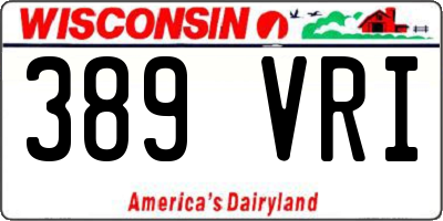 WI license plate 389VRI