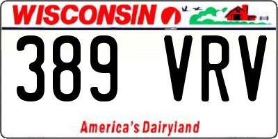 WI license plate 389VRV