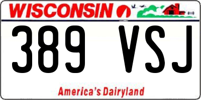 WI license plate 389VSJ