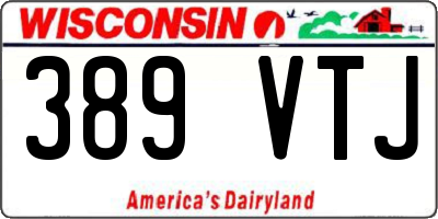 WI license plate 389VTJ