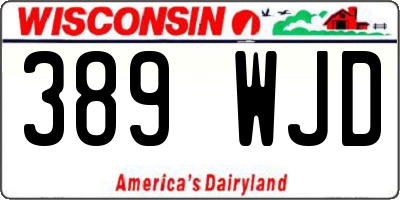 WI license plate 389WJD