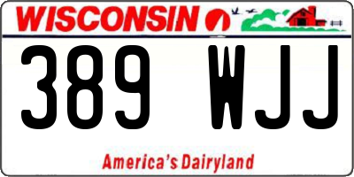 WI license plate 389WJJ