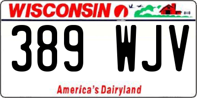 WI license plate 389WJV