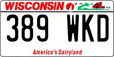 WI license plate 389WKD