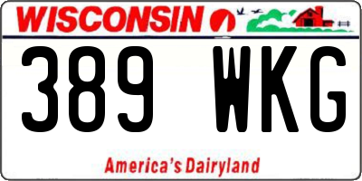 WI license plate 389WKG