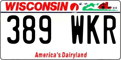 WI license plate 389WKR