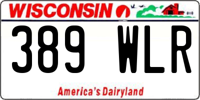 WI license plate 389WLR