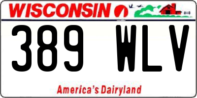 WI license plate 389WLV