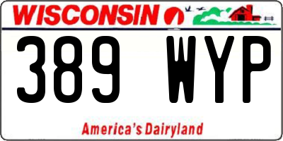 WI license plate 389WYP