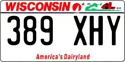 WI license plate 389XHY