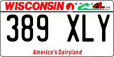 WI license plate 389XLY