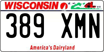 WI license plate 389XMN