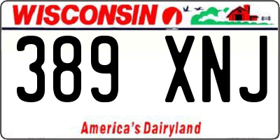 WI license plate 389XNJ