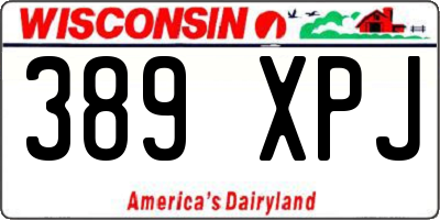 WI license plate 389XPJ