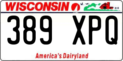 WI license plate 389XPQ