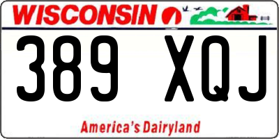 WI license plate 389XQJ