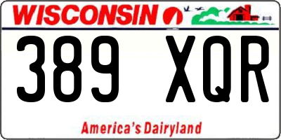 WI license plate 389XQR