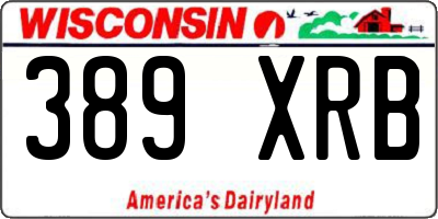 WI license plate 389XRB