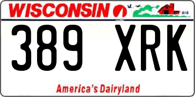 WI license plate 389XRK