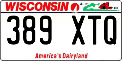 WI license plate 389XTQ