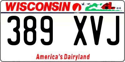 WI license plate 389XVJ