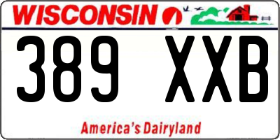 WI license plate 389XXB